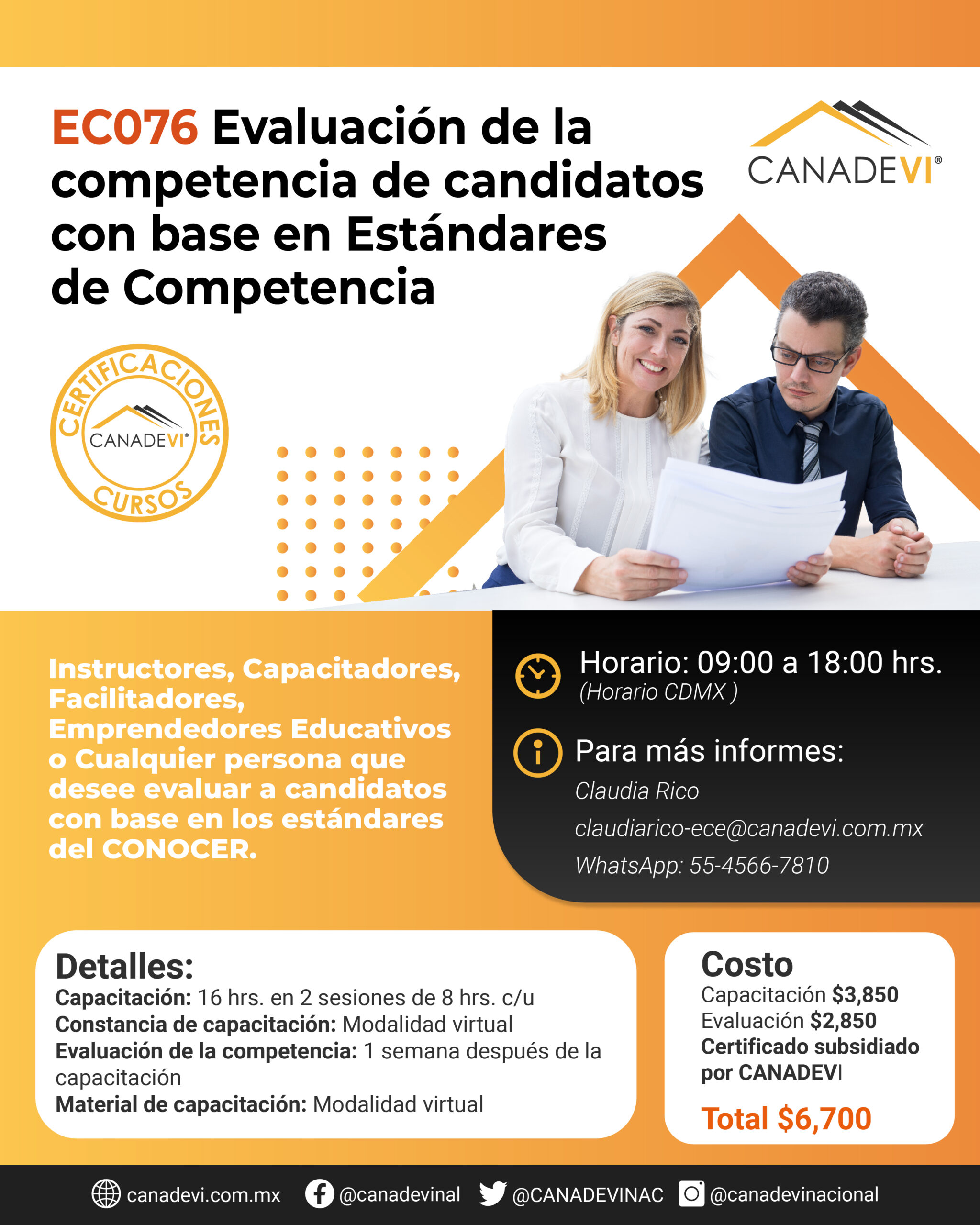 EC076 Evaluación de la competencia de ​candidatos con base en Estándares de Competencia